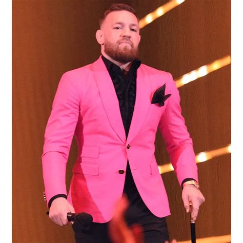 conor mcgregor pink suit.